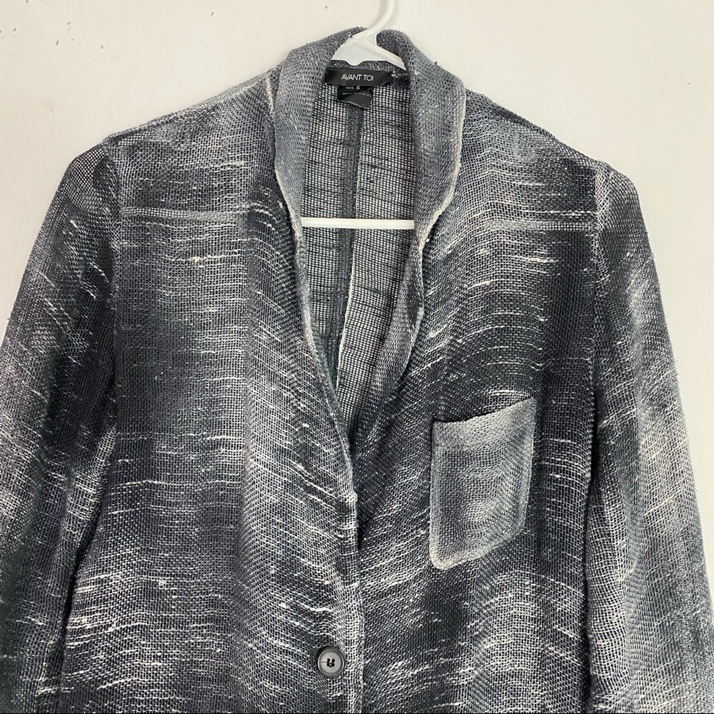 Avant Toi Washed Effect Knit Linen Flax Luxury Blazer Light Weight Men’s Small - Picture 3 of 16